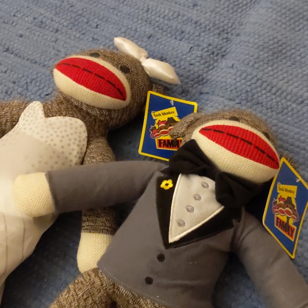 Sock Monkey Bride and Groom - Picture 4 of 10